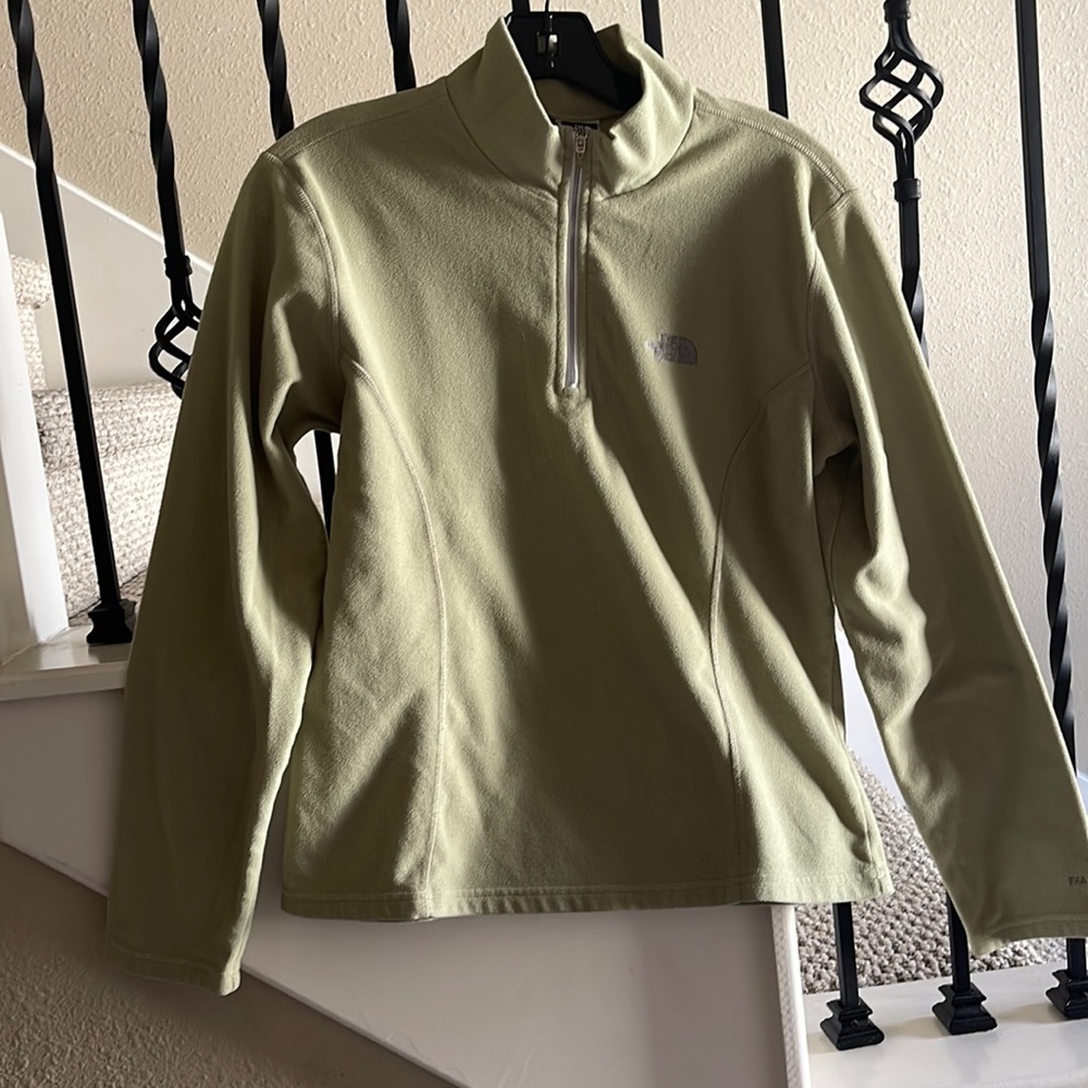 North Face TKA 100, sage green, micro fleece sweater